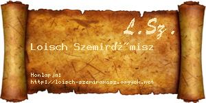 Loisch Szemirámisz névjegykártya